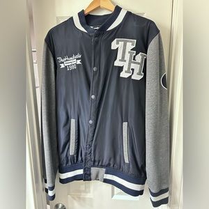RARE THE HUNDREDS TH Logo Snap Button Letterman Bomber Jacket
